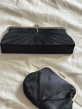 🖤 Elegant Black Clutch Bags – Evening / Formal Bundle (2 Pieces)